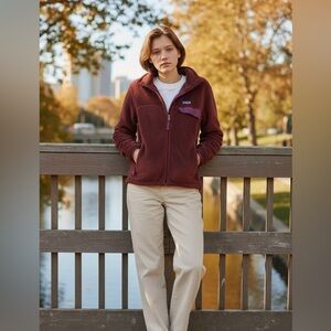 Patagonia Women's Burgundy Fleece Jacket